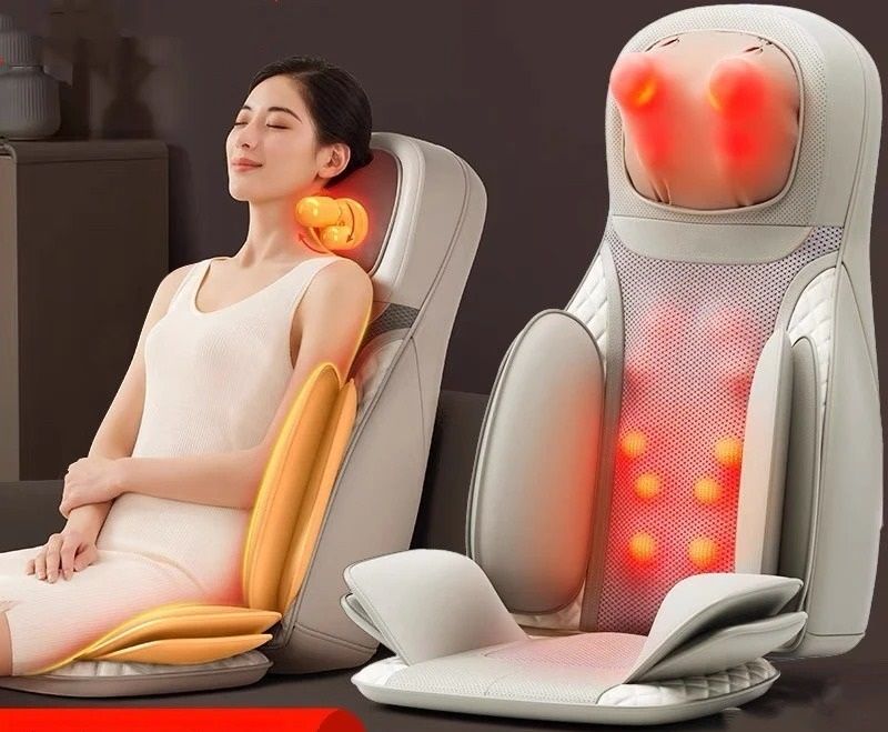 Airbag Upgrade Shiatsu Neck and Back Massager Chair Pad with Heat and 3D Kneading