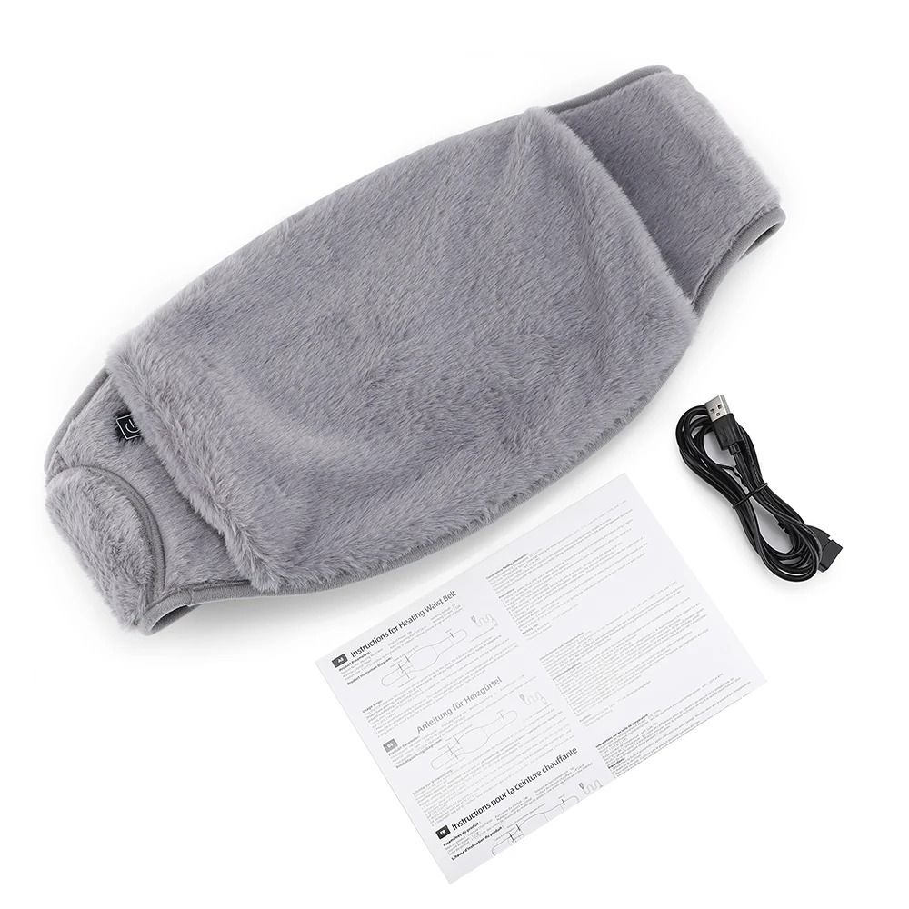Electric Heating Waist Belt and Thermal Pad with 3-Temperature Control for Lumbar, Hand, and Abdominal Warmth
