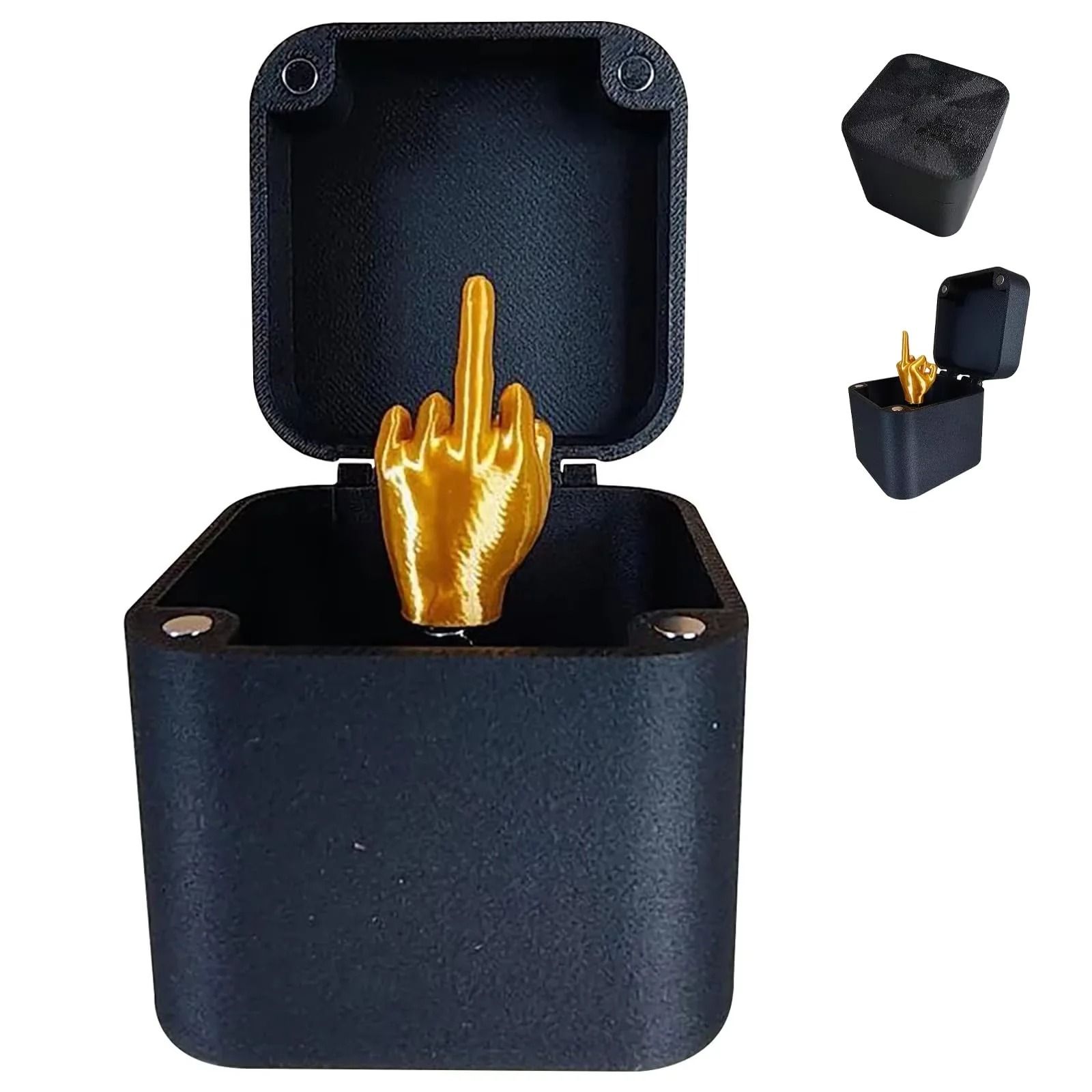 Christmas Middle Finger in a Box Prank Gift – Funny Creative Pop-Up Holiday Box & Office Desk Decoration