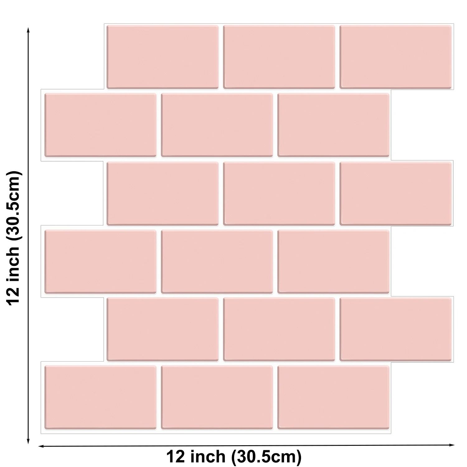 Subway Tile Peel and Stick Wall Stickers (10 Sheets) – 3D Brick Vinyl Wallpaper for Kitchen Backsplash & Bathroom Decals