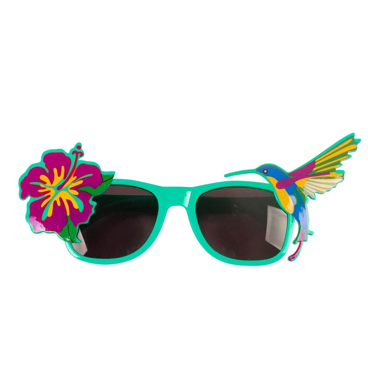 Funny Hawaiian Theme Party Glasses Flamingo and Coconut Tree Pattern Photo Props for Summer Tropical Beach Decor