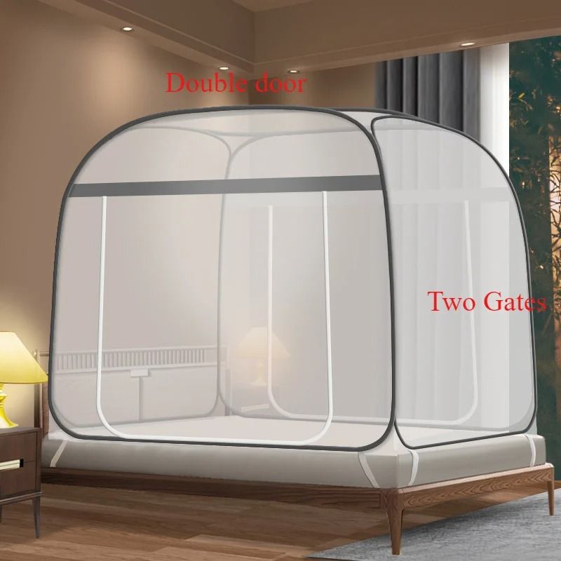 Pop Up Folding Mosquito Net Canopy Portable Bed Mesh Curtain No Installation Bedding Tent