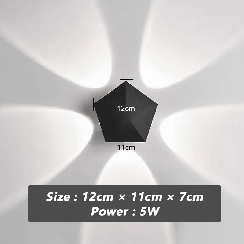 Modern Waterproof IP65 Outdoor and Indoor LED Wall Sconce Light for Garden, Bedroom, and Living Room