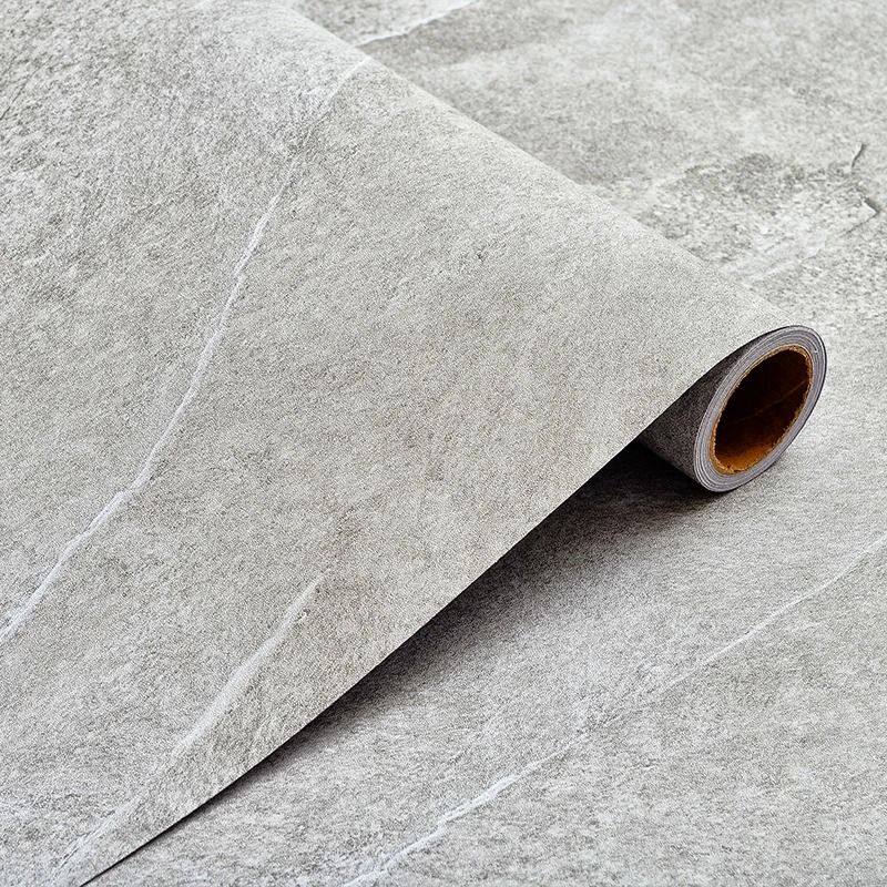 Matte Self Adhesive Waterproof Floor Stickers Retro Thicken Industrial Cement Vinyl Tiles