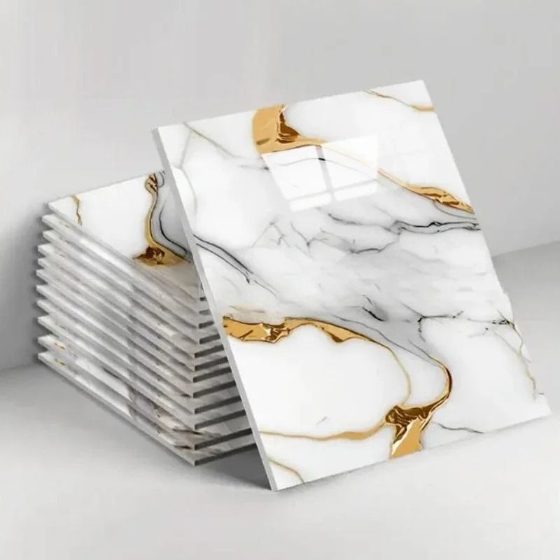 Imitation Marble 3D Surface Tile Stickers Waterproof Self Adhesive Vinyl Wall and Floor Panels