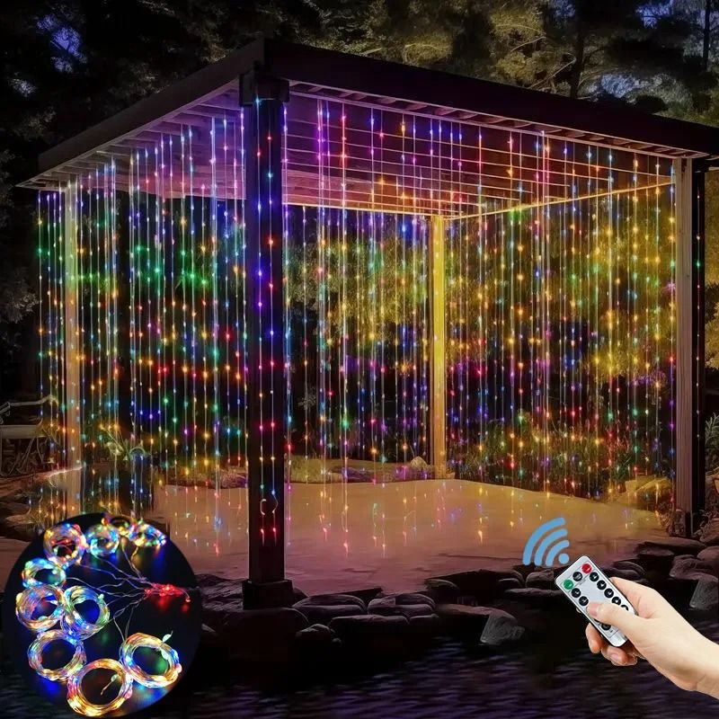 Universal USB Powered LED Curtain Garland Lights for Home and Event Decor