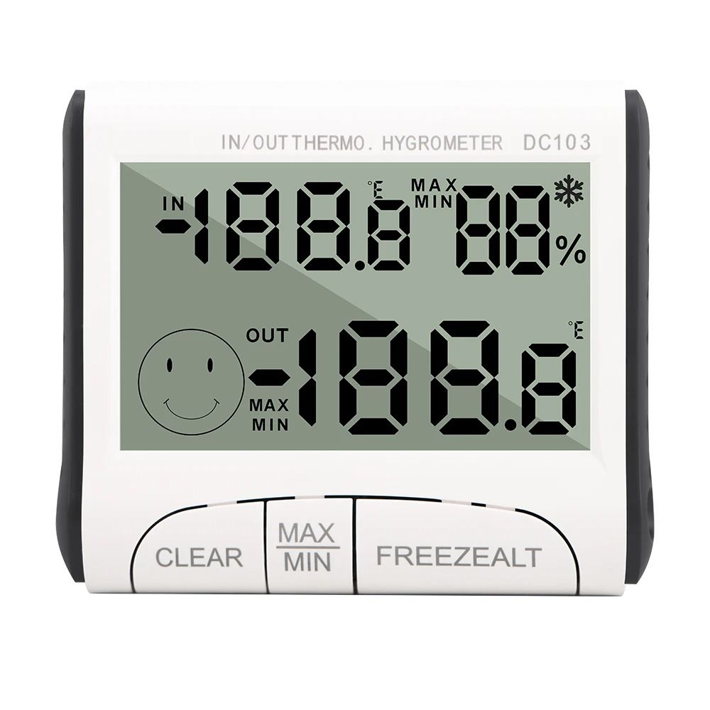 Digital Indoor Outdoor Temperature Humidity Tester Weather Station Thermometer Hygrometer with LCD Display Screen