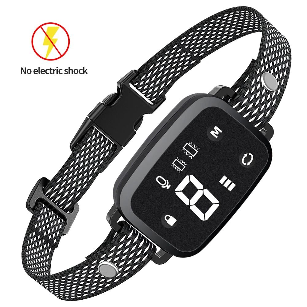 Smart Automatic Anti Barking Dog Collar Rechargeable Dual Vibration Device with HD Digital Display Screen