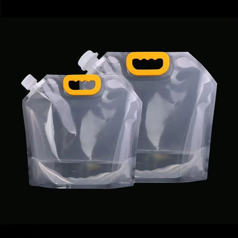 Portable Folding Water Storage Bag Collapsible Container Jug Pouch with Carrying Handle for Outdoor Camping and Travel