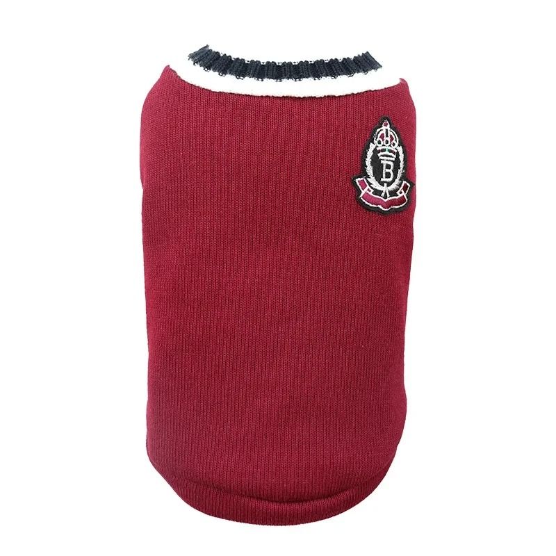 Autumn Winter Solid Pet Sweater Vest Warm Pullover Jacket for Small Dogs Cats