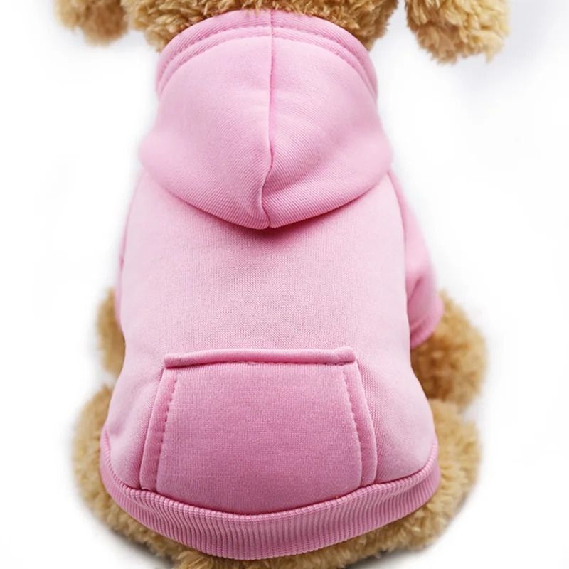 Warm Fleece Pet Dog Hoodie Cold Weather Apparel for Chihuahua Small Large Dogs