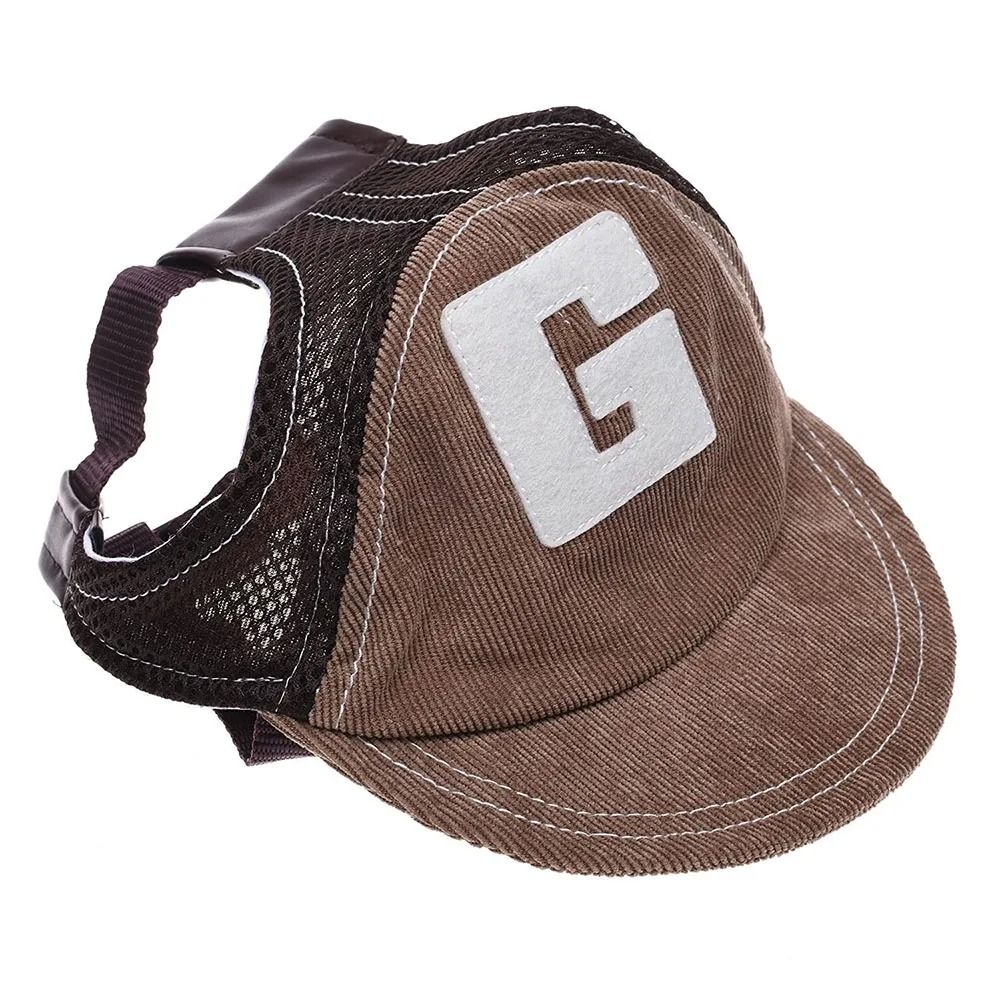 Outdoor Sports Dog Baseball Cap Sunscreen Hat with Ear Holes for Small Medium Large Dogs