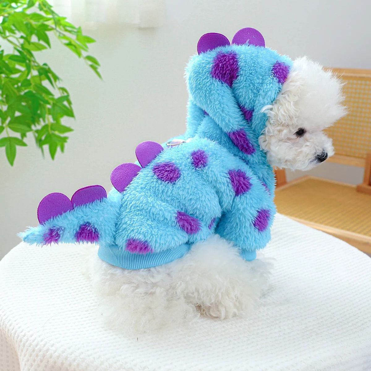 Autumn Winter Four-Legged Dog Clothes Warm Cotton Coat Cartoon Transformation Outfit for Cats