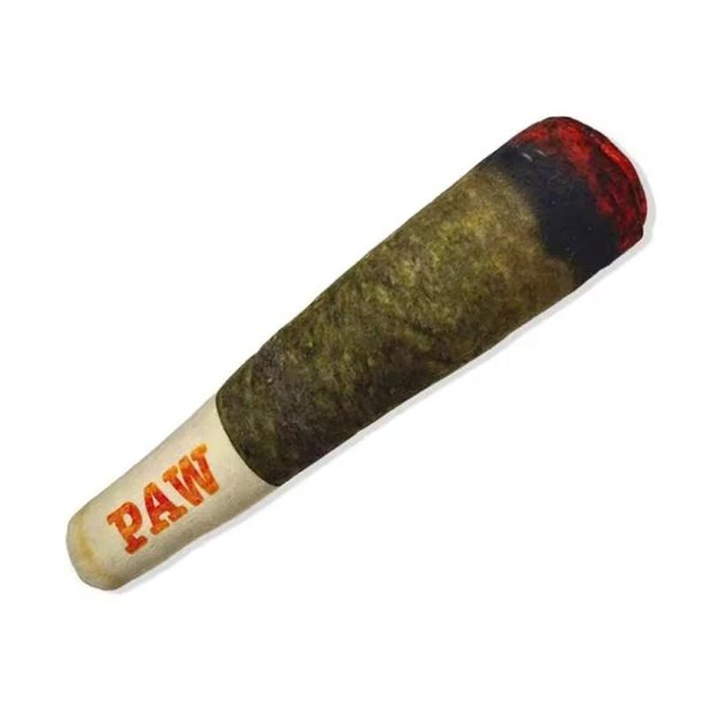 Funny Cigar Design Interactive Plush Squeaky Dog Toy Creative Teeth Grinding Chew Toy for Small Medium Dogs