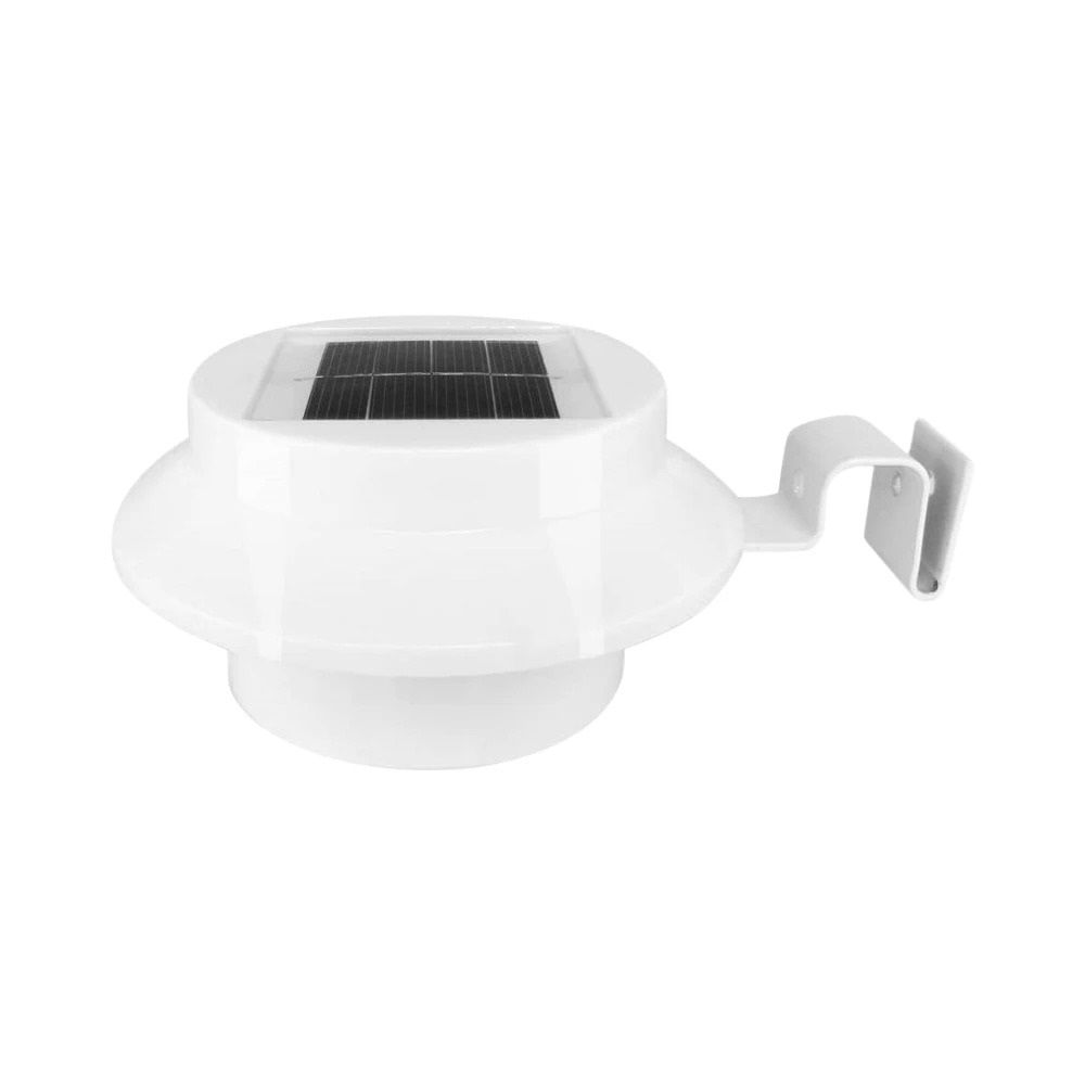 Outdoor 3-LED Solar Fence Light and Railing Garden Wall Lamp