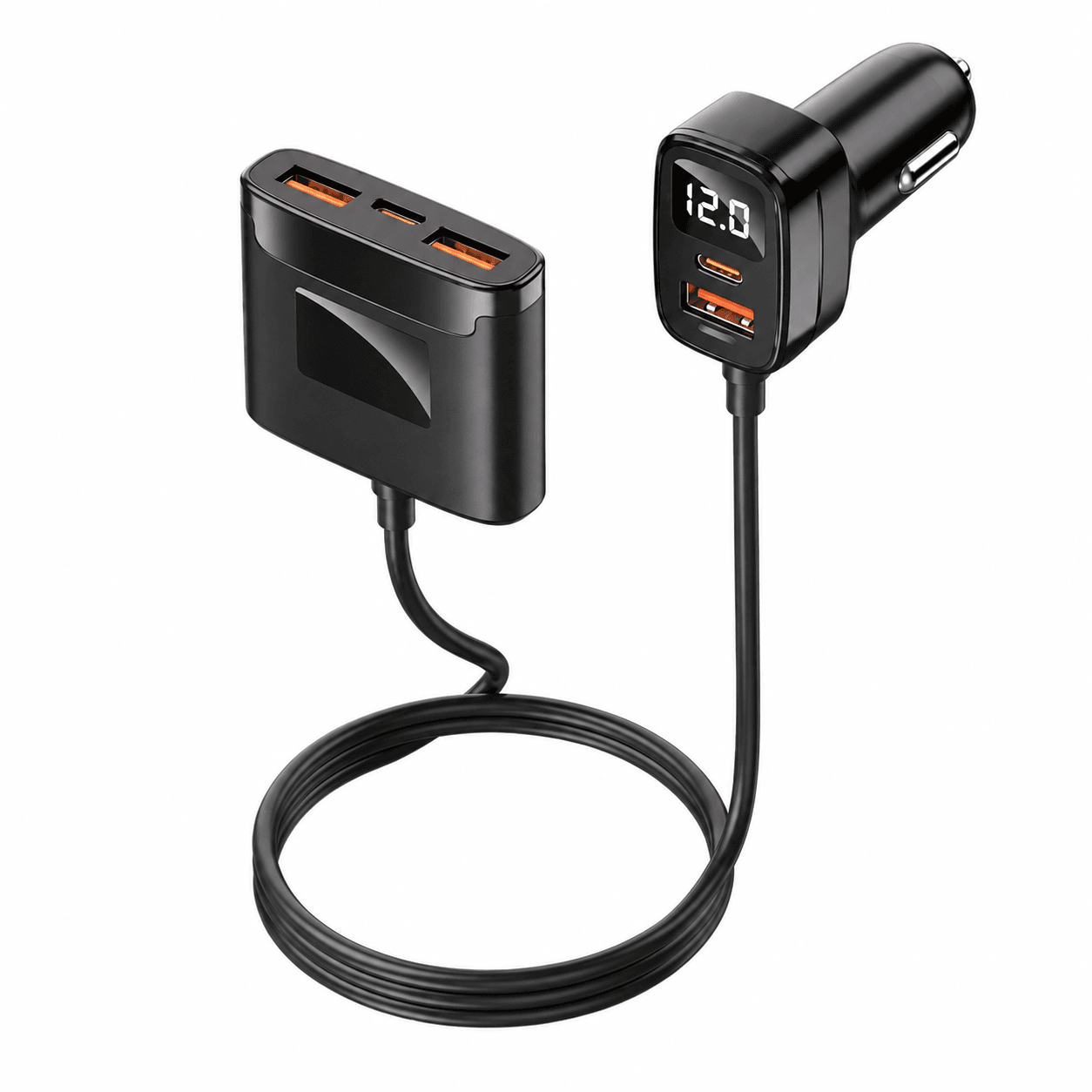 USB Car Charger with USB C Fast Charging