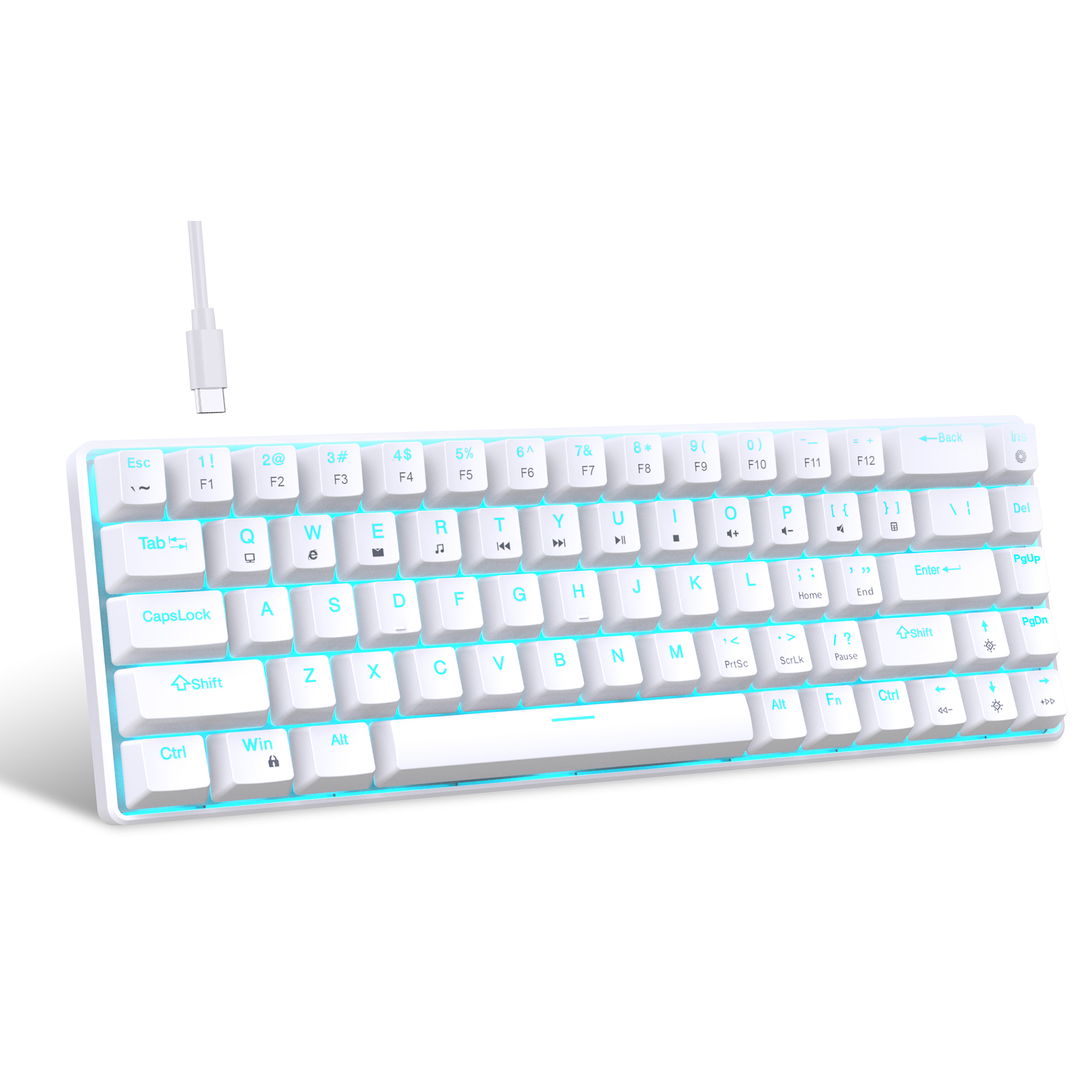 Key RGB Mechanical Gaming Keyboard with Hot Swappable Blue Switches