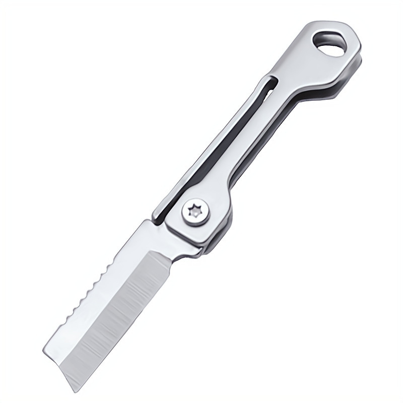 Mini Stainless Steel Folding Keychain Pocket Knife for Camping and Everyday Utility