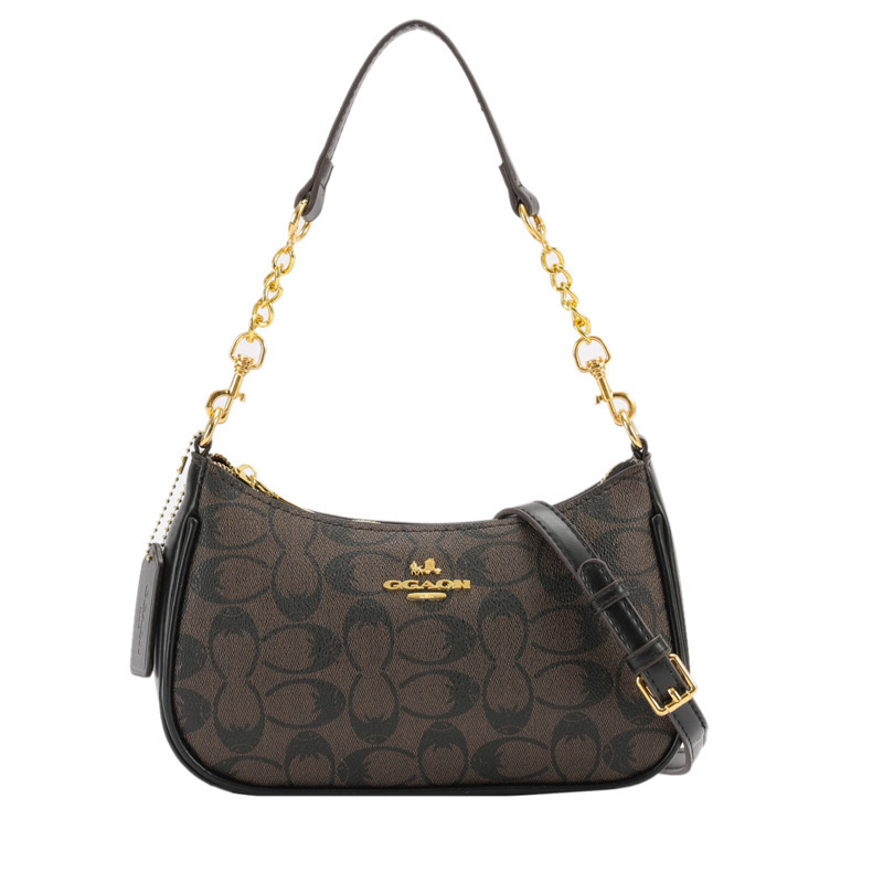 Vintage Underarm Shoulder Bag for Women Faux Leather Crossbody Handbag