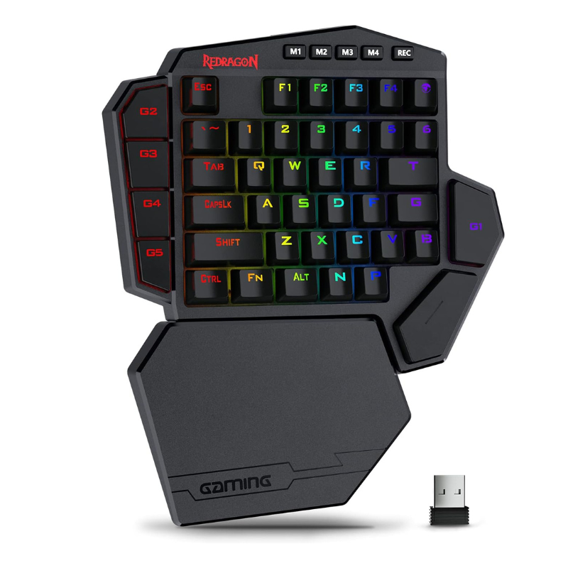 PRO Wireless One Handed Mechanical Gaming Keyboard with Wrist Support