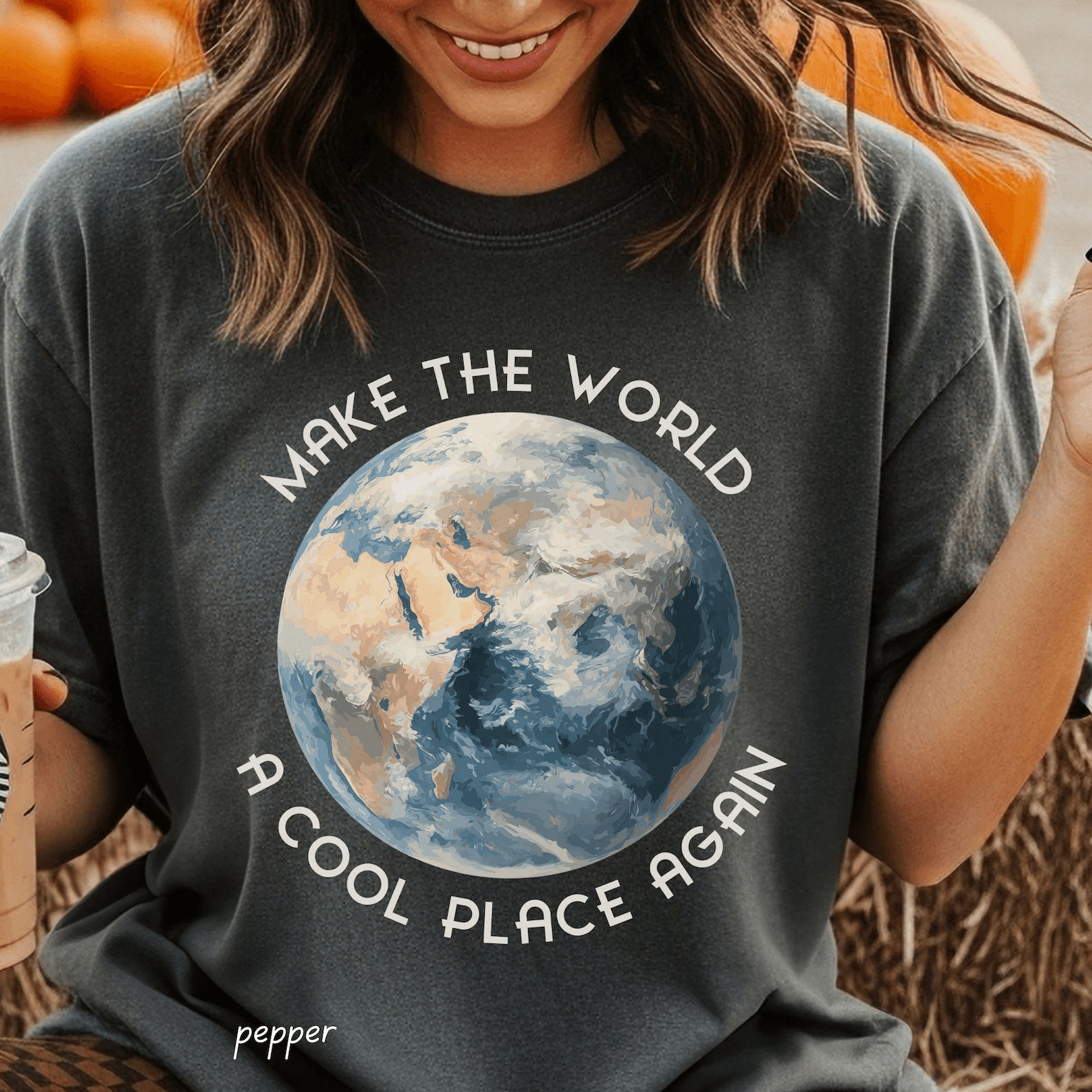 Make The World Cool Again Shirt Retro Earth Day Shirt Climate Change Graphic Tee