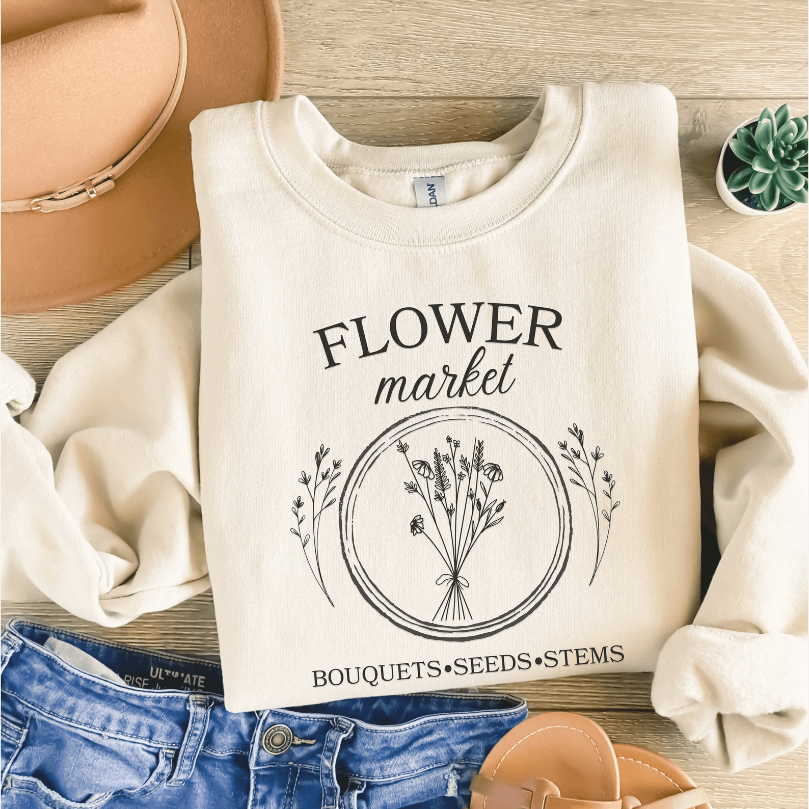 Vintage Pressed Flowers Shirt for Women Boho Wildflower Cottagecore Floral Botanical Tee Garden Lover Top