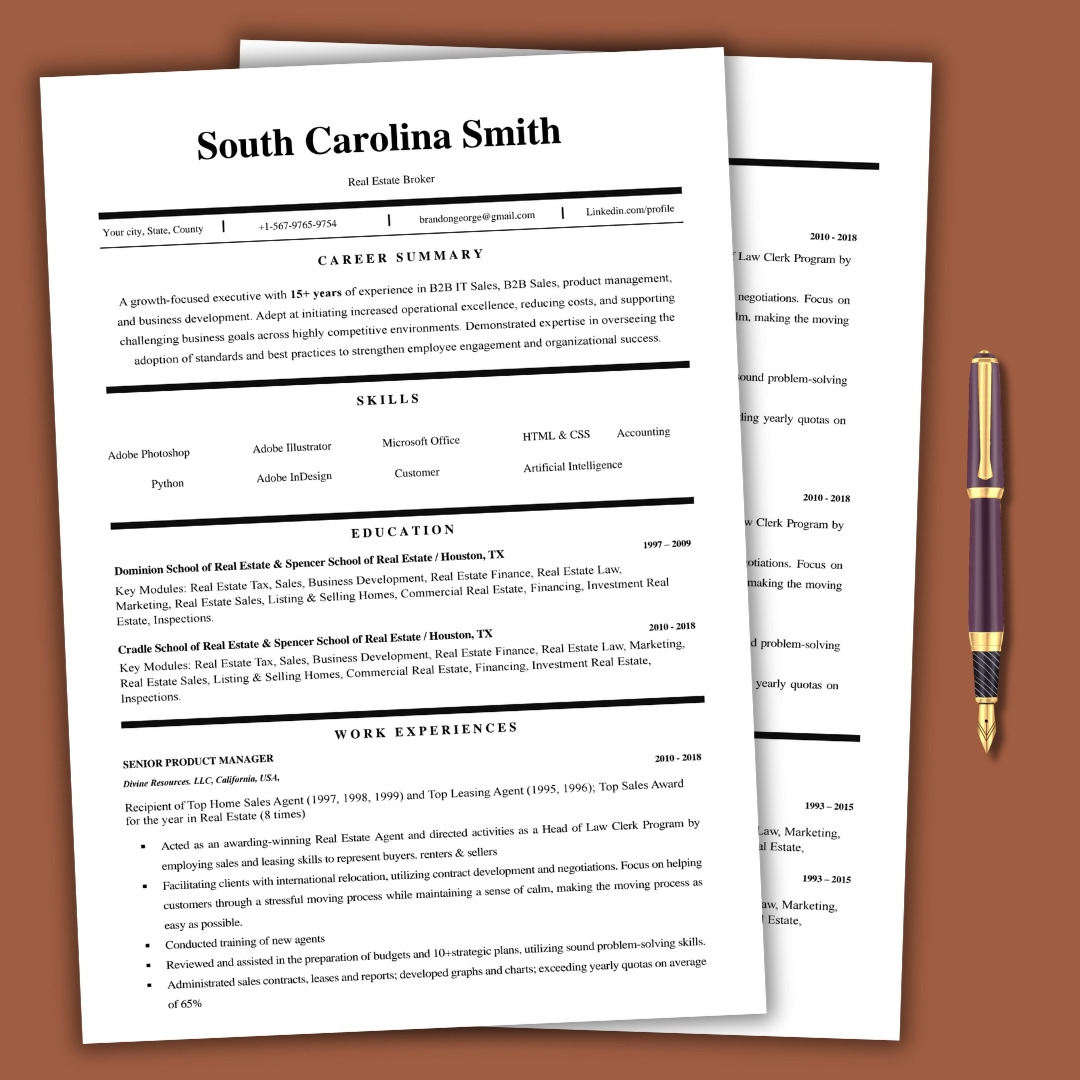 2 page Modern resume word template - Iu 1714643928 2 