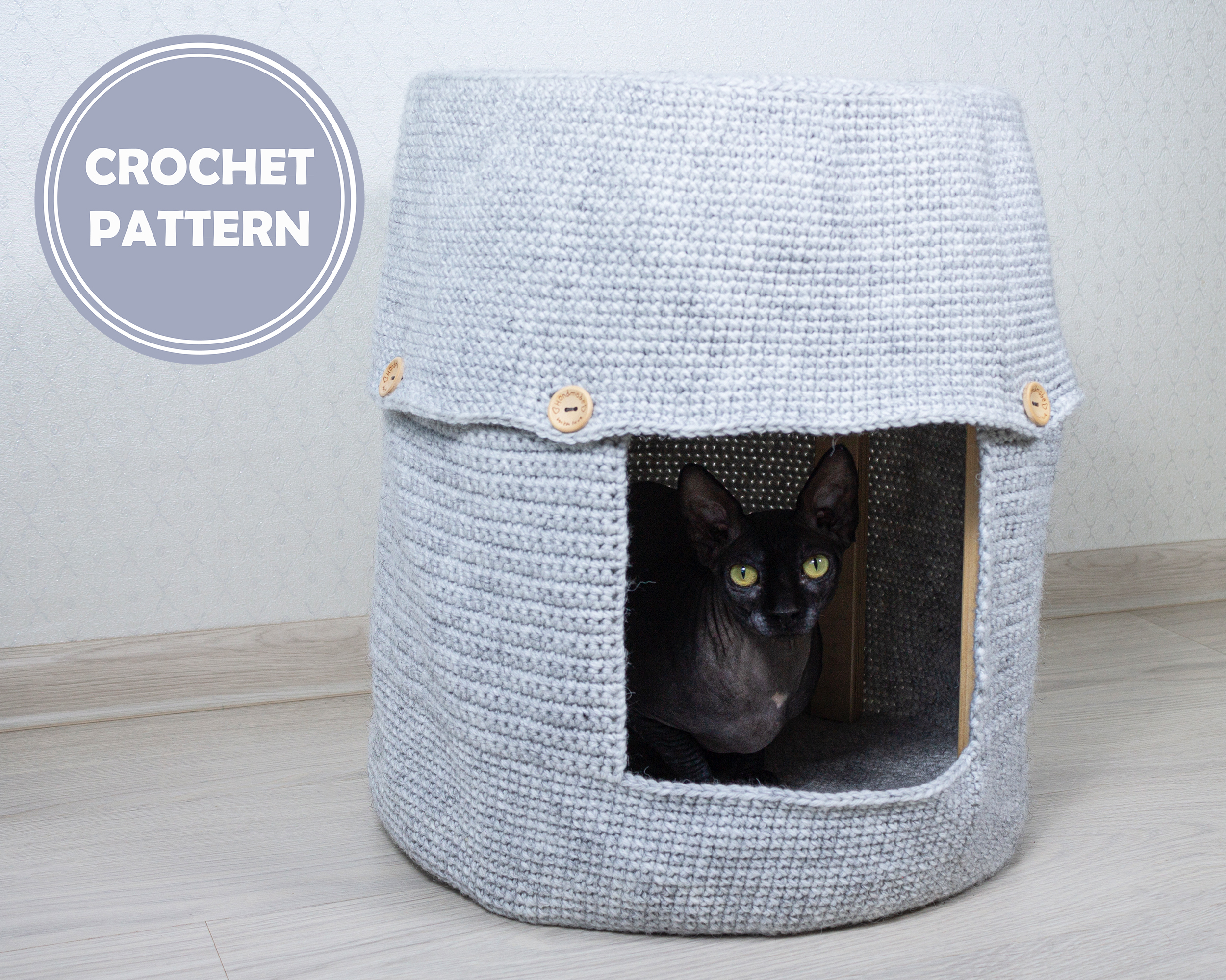 Cat House for stool crochet pattern PDF by Irina Khoroshaeva | Inspire ...