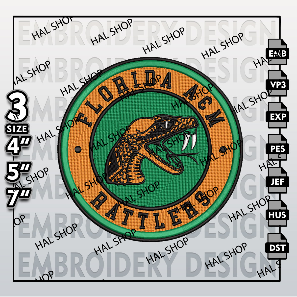Rusty Rattler Logo Design NCAA Florida A&M Rattlers Embroidery Designs, NCAA Logo Embr | Inspire ...