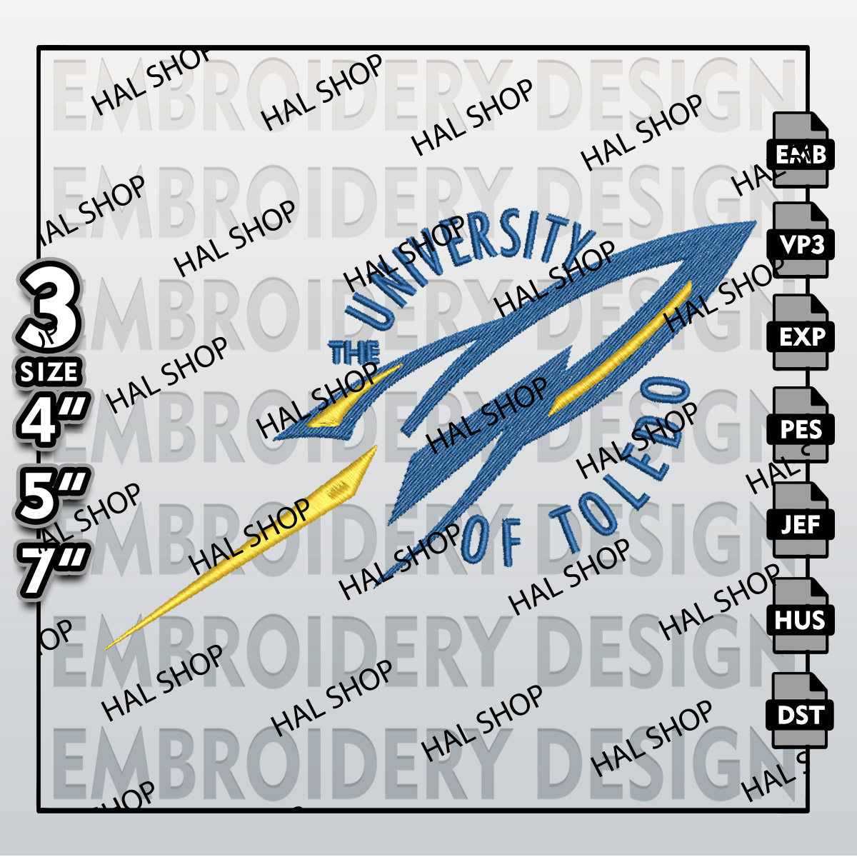 NCAA Toledo Rockets Logo Embroidery Design, Machine Embroide | Inspire ...