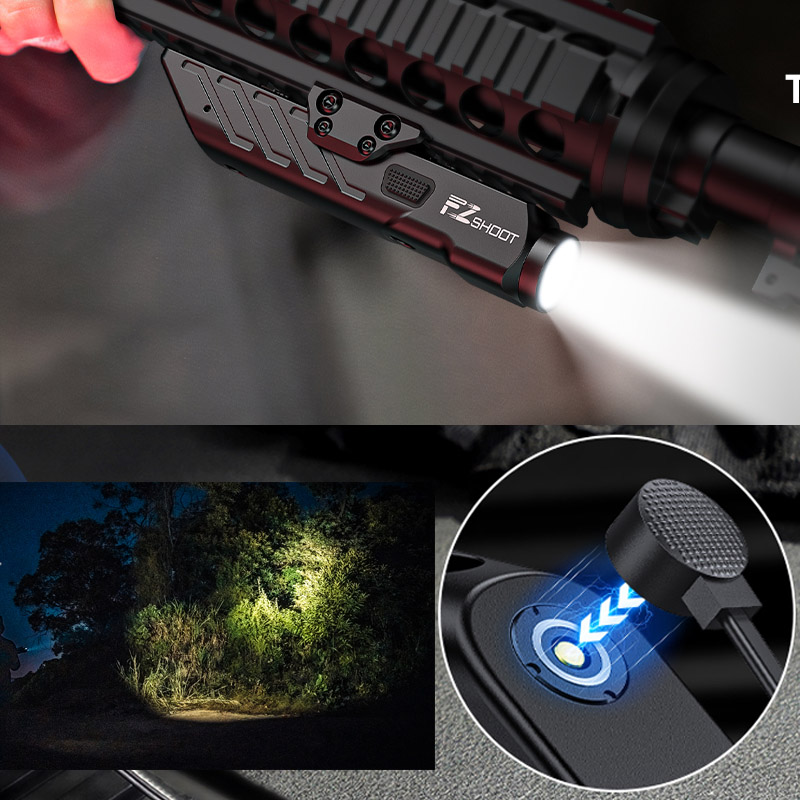 Tactical Flashlight Magnetic Rechargeable Picatinny LED | Inspire Uplift