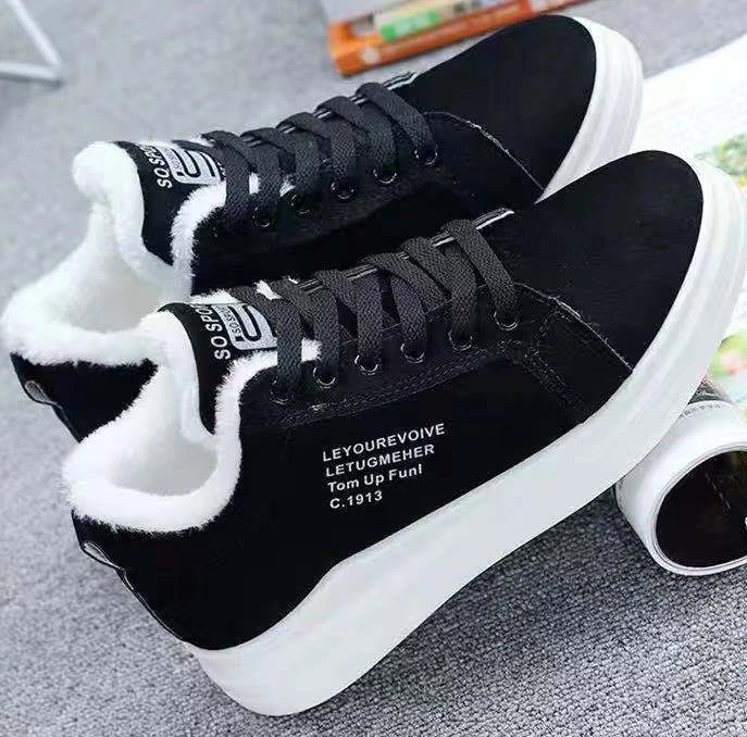 Winter Outdoor Snow Boots New Lace Up Women Shoes Warm Fur Plush Platform Fashion Sneakers Casual Lady Snow Boots