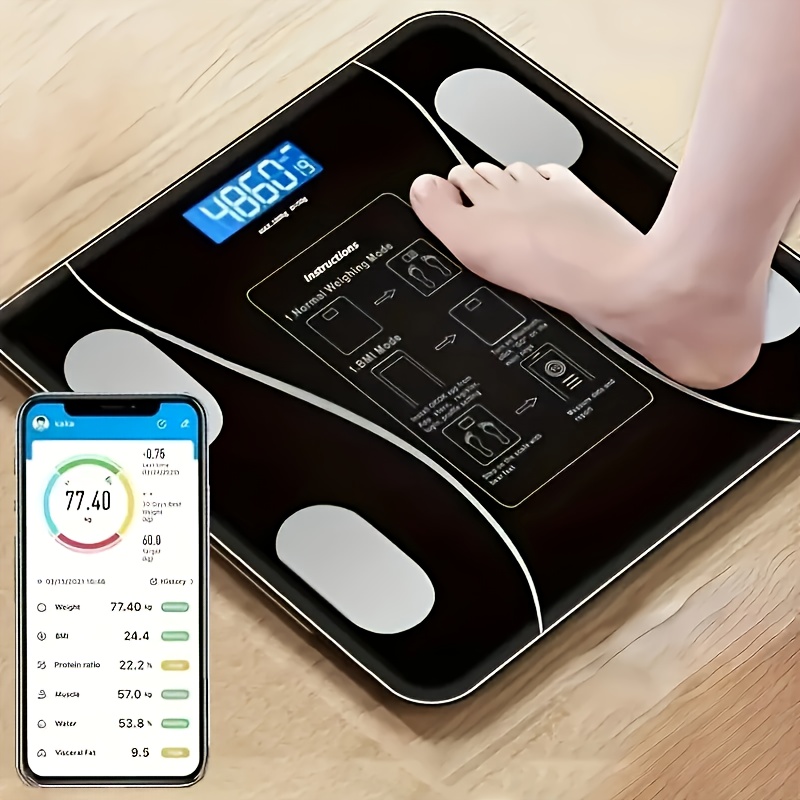 Intelligent Digital Body Scale with Backlit LED Display Screen, Ideal for Weight Management & Fitness