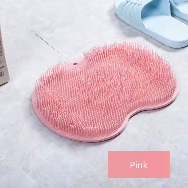 Full Body Massage Exfoliating Shower with Friction Back Brush Non Slip Bathroom Mat Frosted Back Shower Brush Body Clean