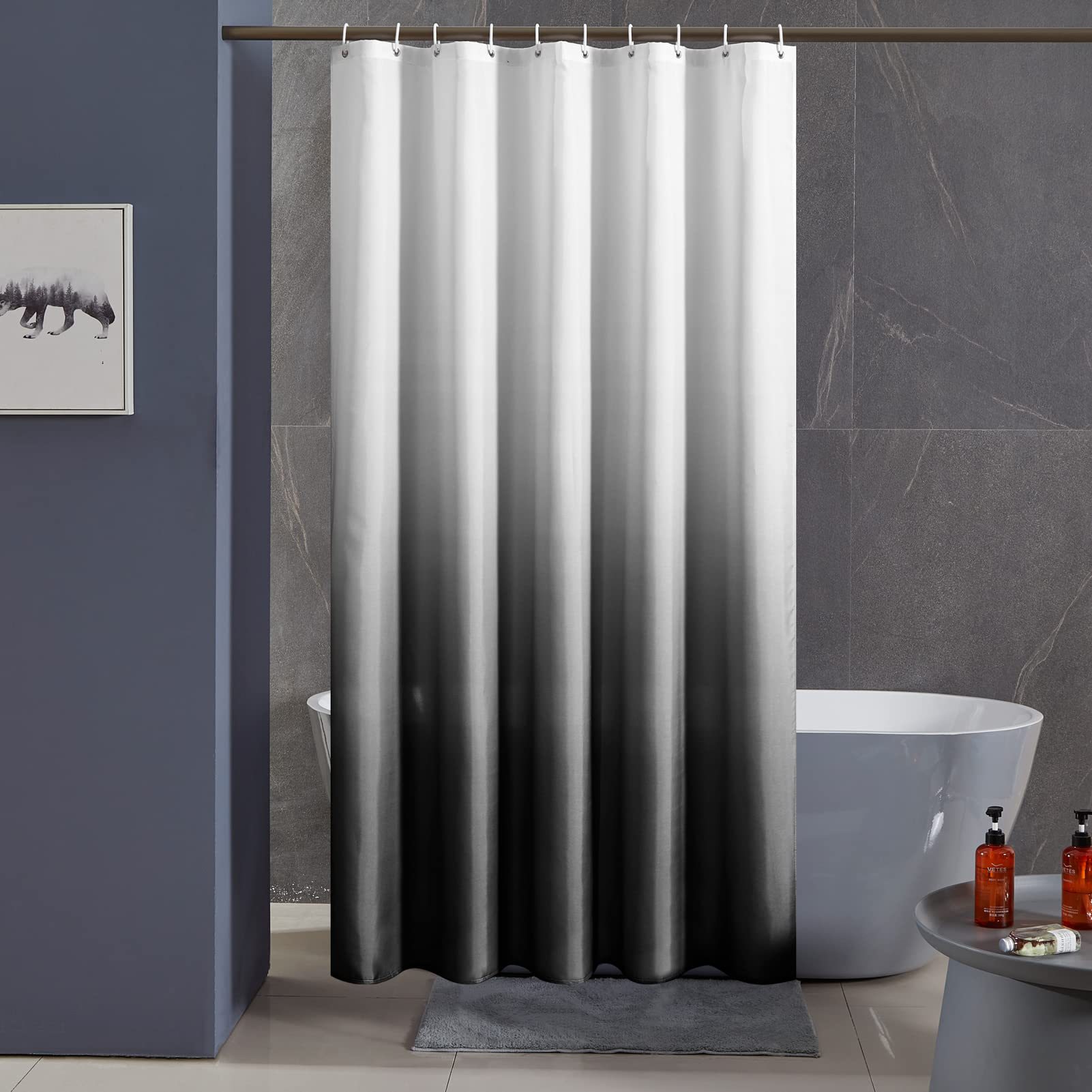 Waterproof Changing Curtain Gradual Change Digital Printing Waterproof Bathroom Curtain | Inspire ...