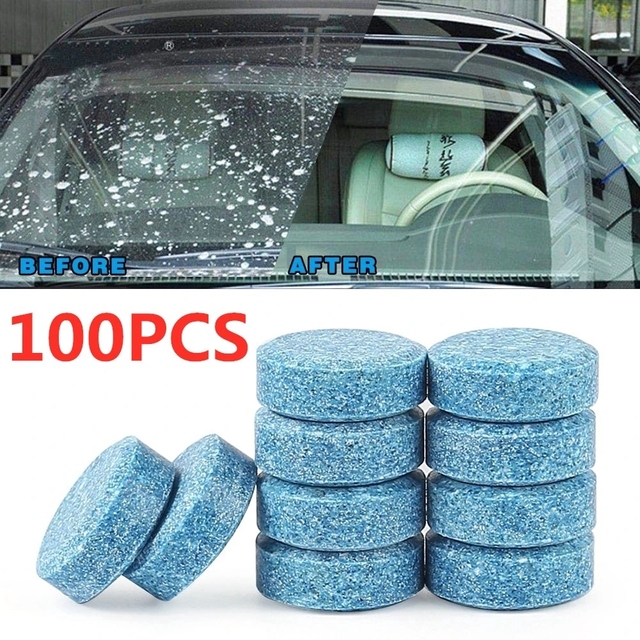 Effervescent Tablet Solid Cleaner Car Windscreen Cleaner Auto Wiper Glass Cleaning Concentrated Detergent Tablets