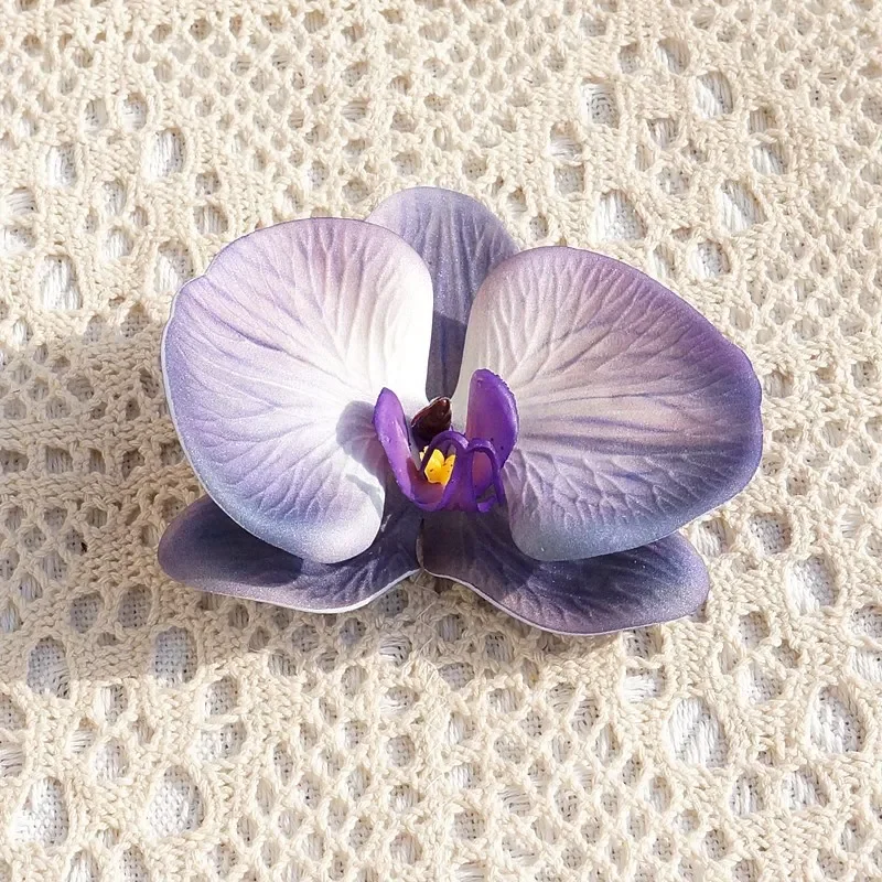 3D Print Orchid Head Silicone Cotton Artificial Butterfly Flowers Wedding Souvenir Party Decor Gift Box Headdress