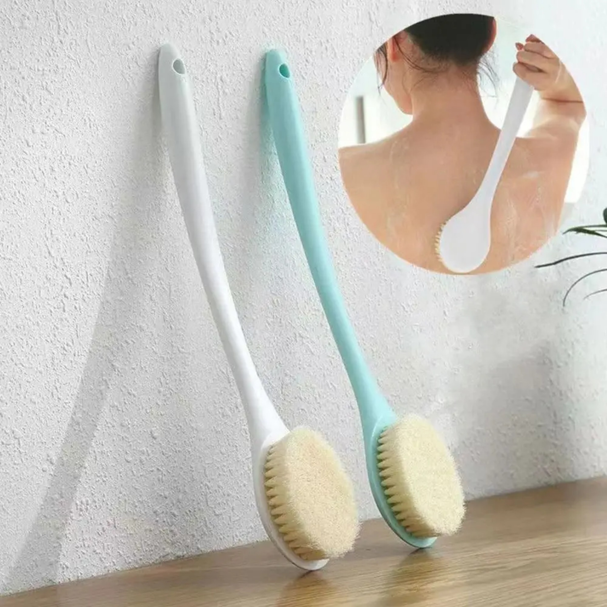 Long Handled Soft Bristled Bath Brush for Back Scrubbing | Inspire Uplift