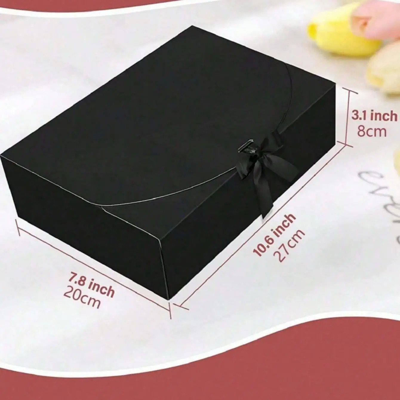 Gift Box With Lid, Deluxe Ribbon Box for Best Man Proposal and Graduation Favors Gift Box With Lid, Deluxe Ribbon Box for Best Man Proposal and Graduation Favors