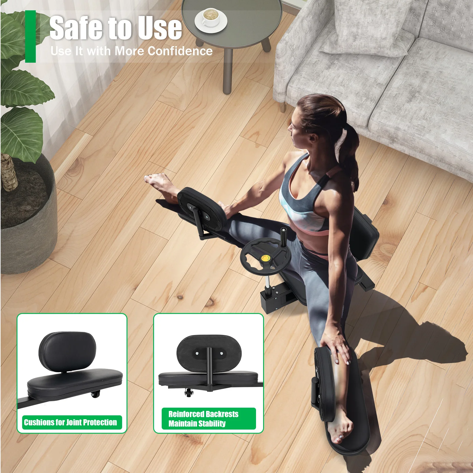 Leg Stretcher, 3 Bar Leg Spreader, Heavy Duty Leg Split Machine for Leg Stretching, Leg Press Machine Flexibility