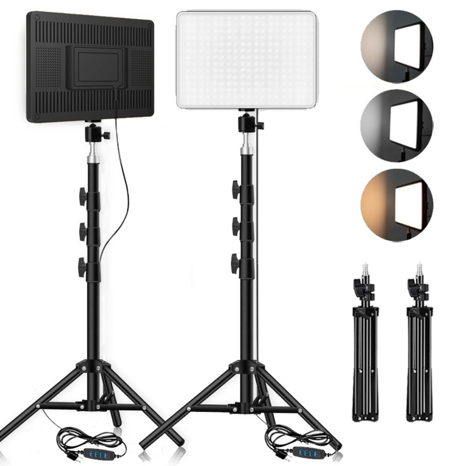 Selfie Light with Tripod LED Video Lights for Zoom Live Streaming and Photography Studio Lamp