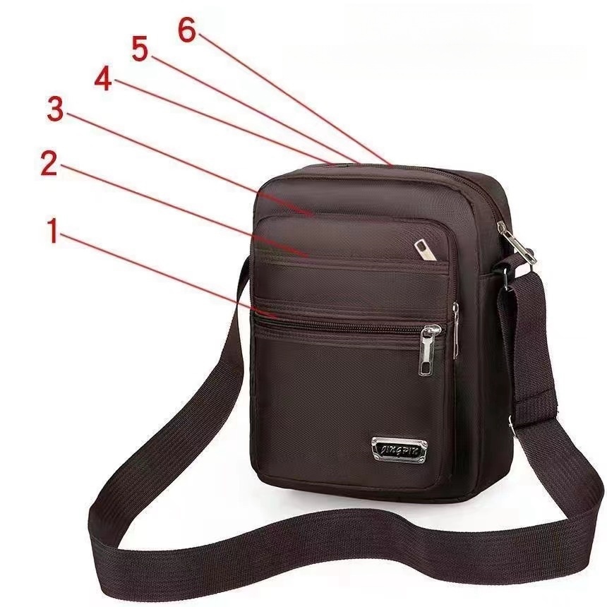 Waterproof Nylon Crossbody Bag, Large Satchel Messenger Shoulder Bags for Men, Casual Travel Handbags