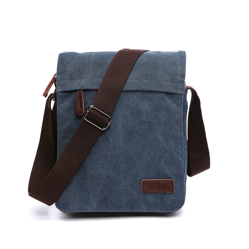 Men's Casual Shoulder Bag Vintage Canvas Messenger Satchel Bags Buckle Fashion Trend Portable