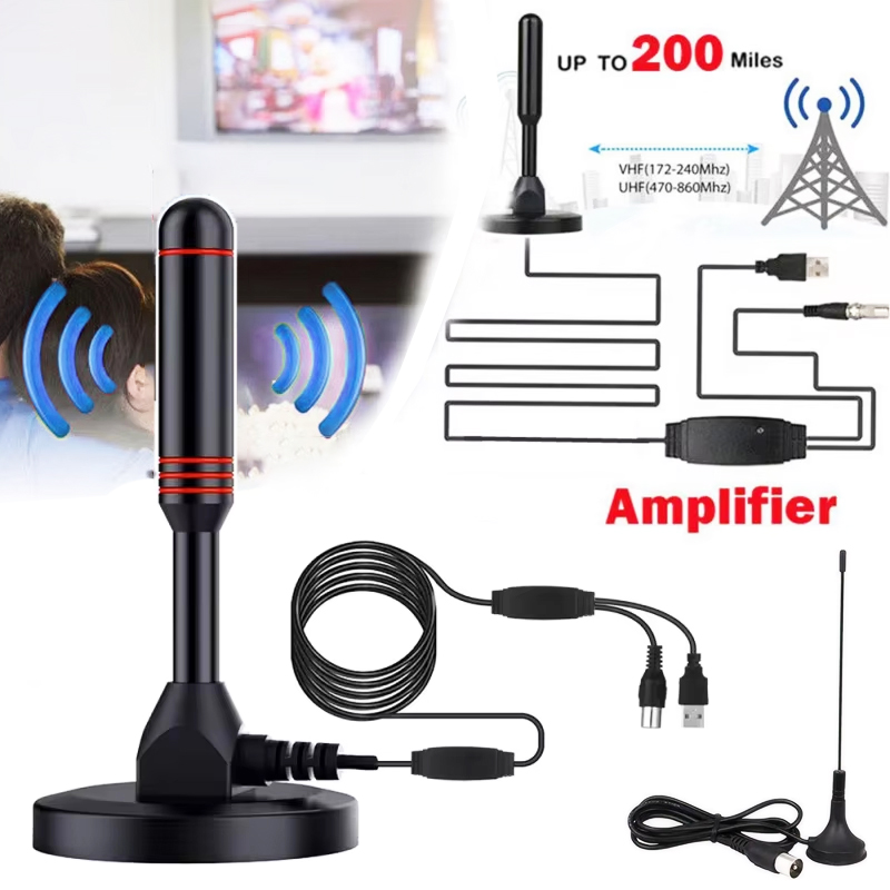 HD Digital TV Antenna Indoor Amplified Miles Booster VHF | Inspire Uplift