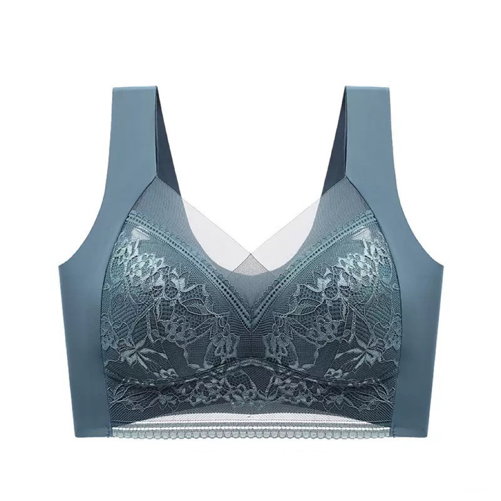 Bra Anti Sagging Thin Vest Women Padded Comfort Ice Silk Seamless Female Brassier Breath Bra