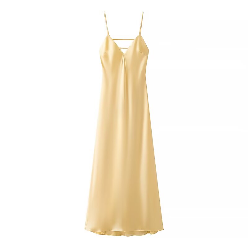 chinese dress ladies Deme by Gabriella Adela Butter Yellow Maxi Dress main image 1