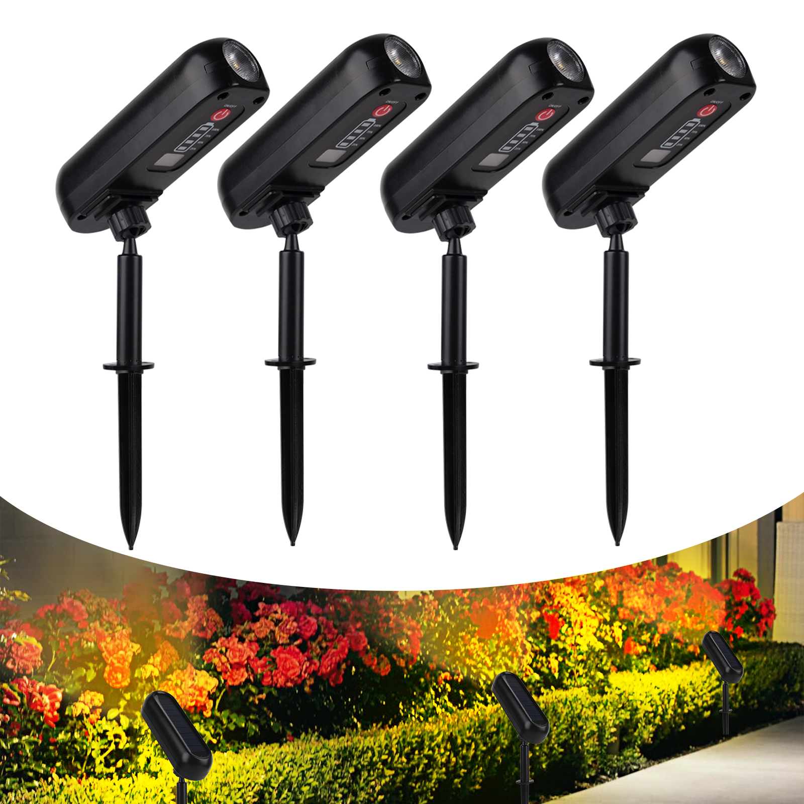 Solar Uplights for Trees Pathway Yard Solar LED Light Outdoor Solar Wall Light IP65 Green Garden Spotlights