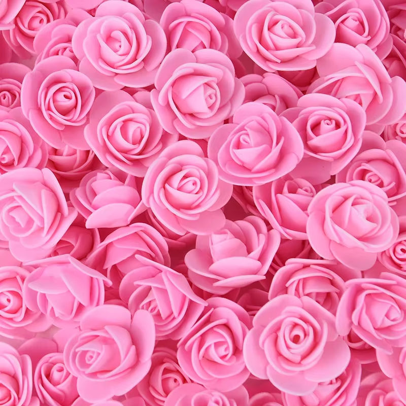 DIY Foam PE Rose Heads for Valentines Day Wedding Candy Box and Bride Accessory