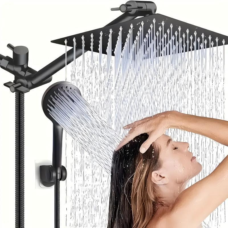 Stainless Steel Overhead Showerhead Wall Mounted Set with Extension Arm