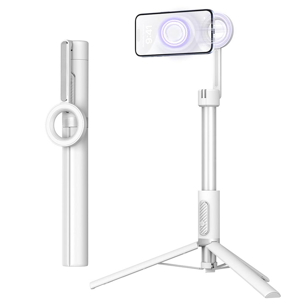 Portable Multifunctional Retractable Tripod Magnetic Selfie Stick Rotatable Wireless Bluetooth Remote